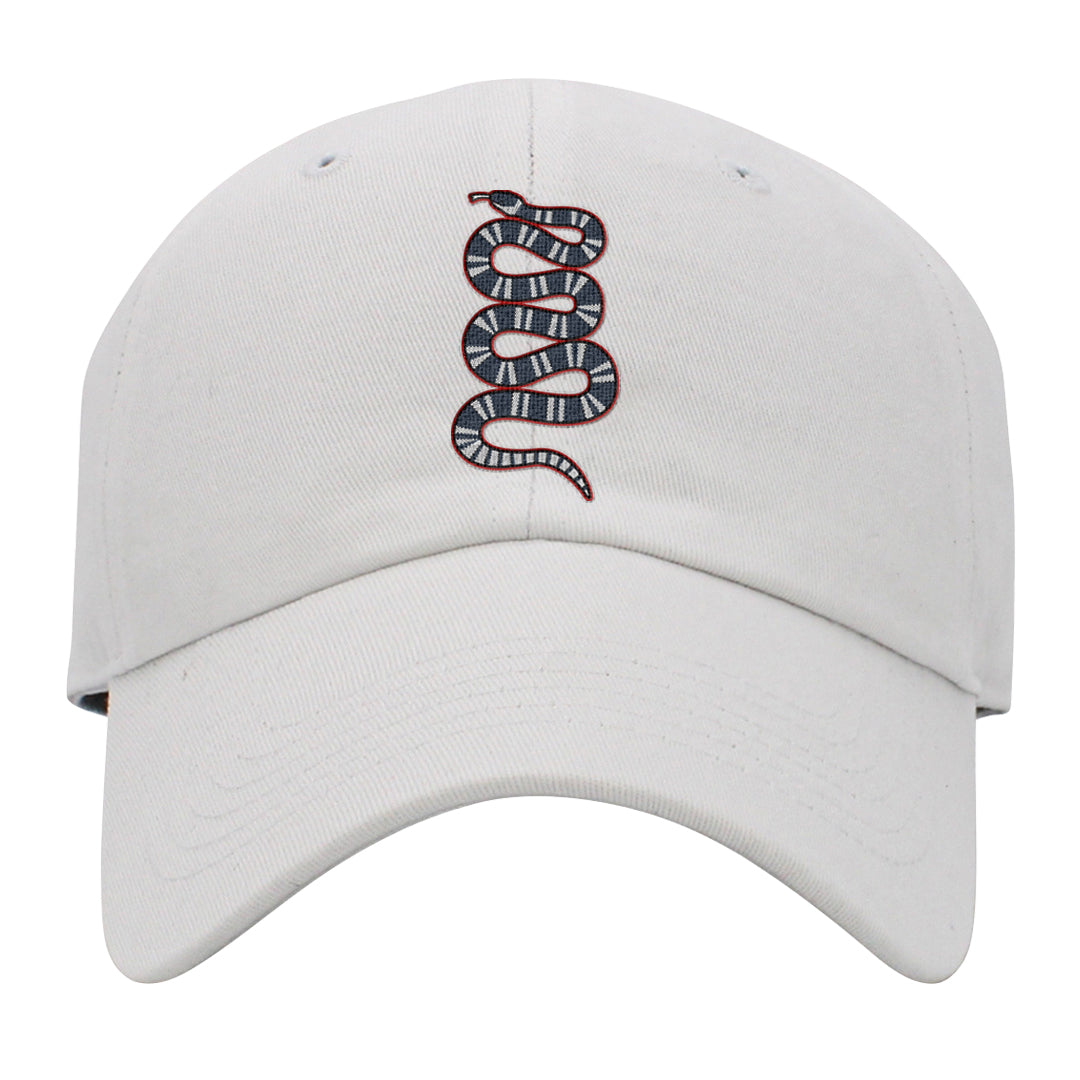 Golf Olympic Low 6s Dad Hat | Coiled Snake, White