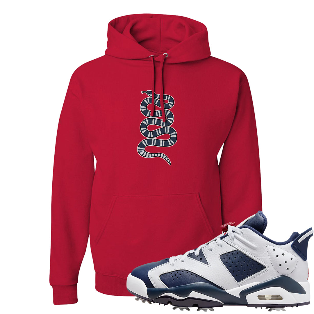 Golf Olympic Low 6s Hoodie | Coiled Snake, Red