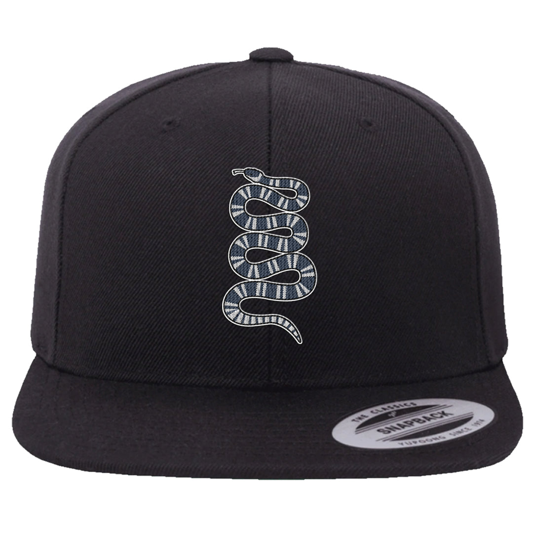 Golf Olympic Low 6s Snapback Hat | Coiled Snake, Black