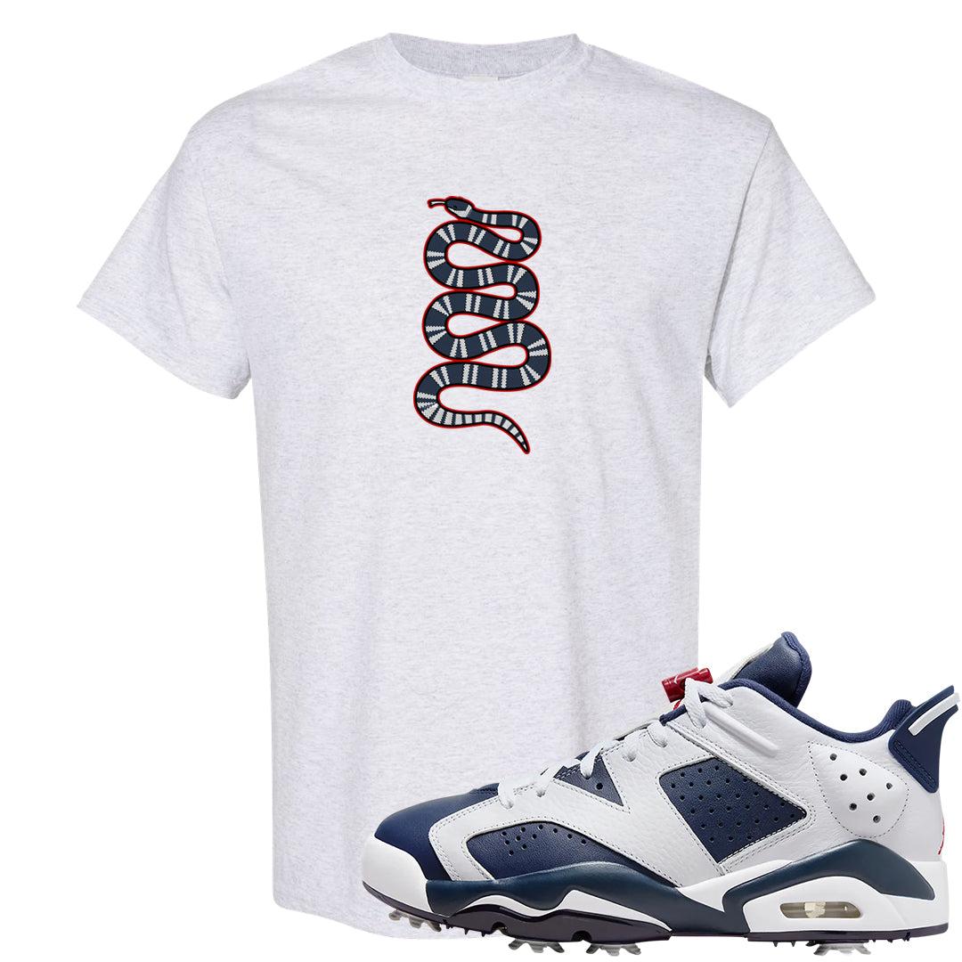 Golf Olympic Low 6s T Shirt | Coiled Snake, Ash