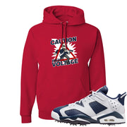 Golf Olympic Low 6s Hoodie | Caution High Voltage, Red