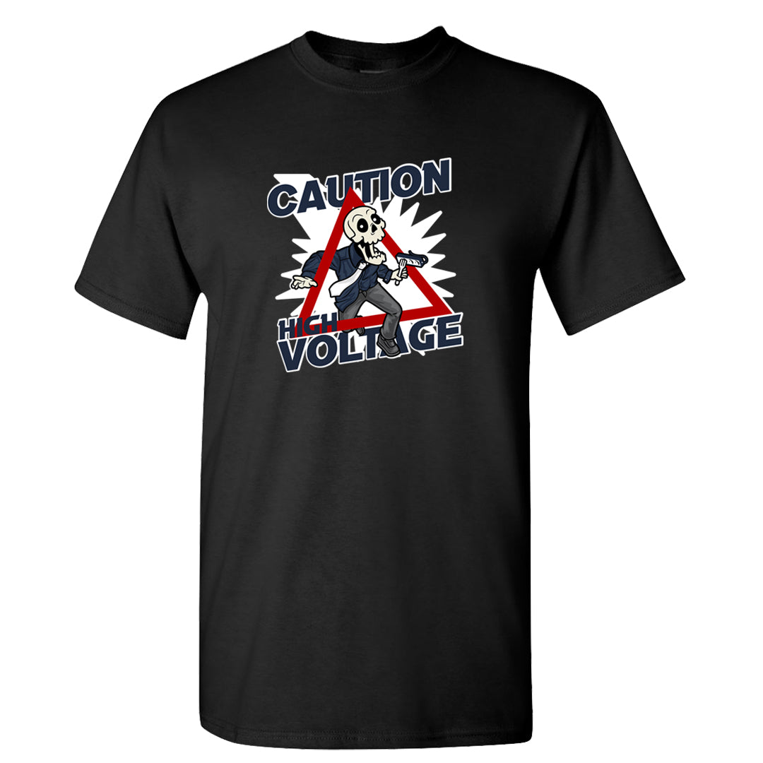 Golf Olympic Low 6s T Shirt | Caution High Voltage, Black