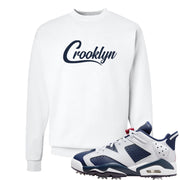 Golf Olympic Low 6s Crewneck Sweatshirt | Crooklyn, White