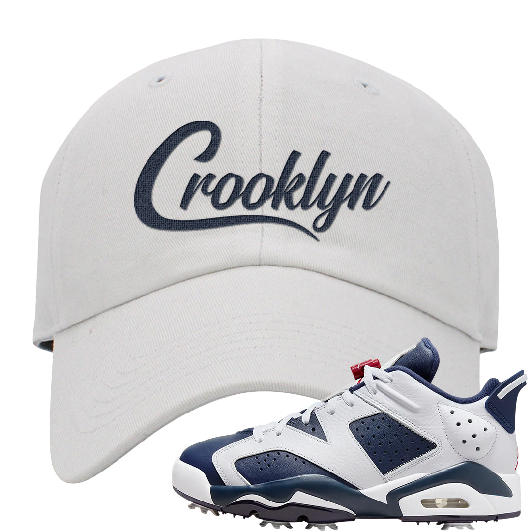 Golf Olympic Low 6s Dad Hat | Crooklyn, White