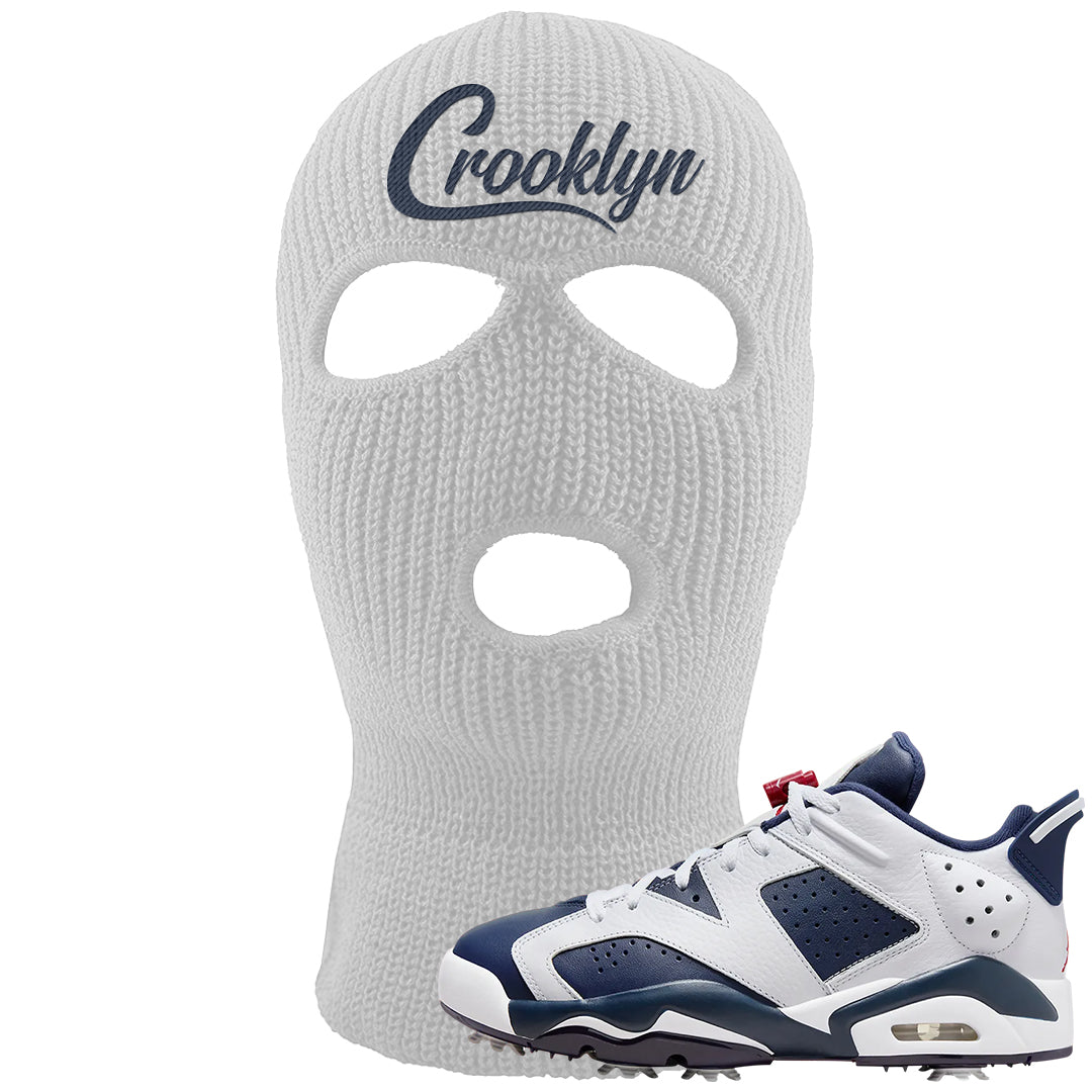 Golf Olympic Low 6s Ski Mask | Crooklyn, White