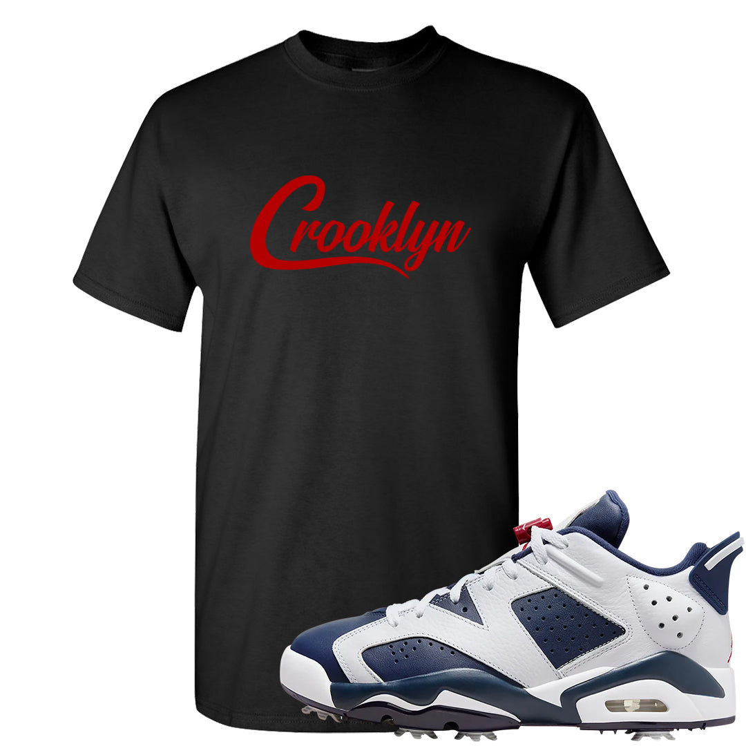 Golf Olympic Low 6s T Shirt | Crooklyn, Black