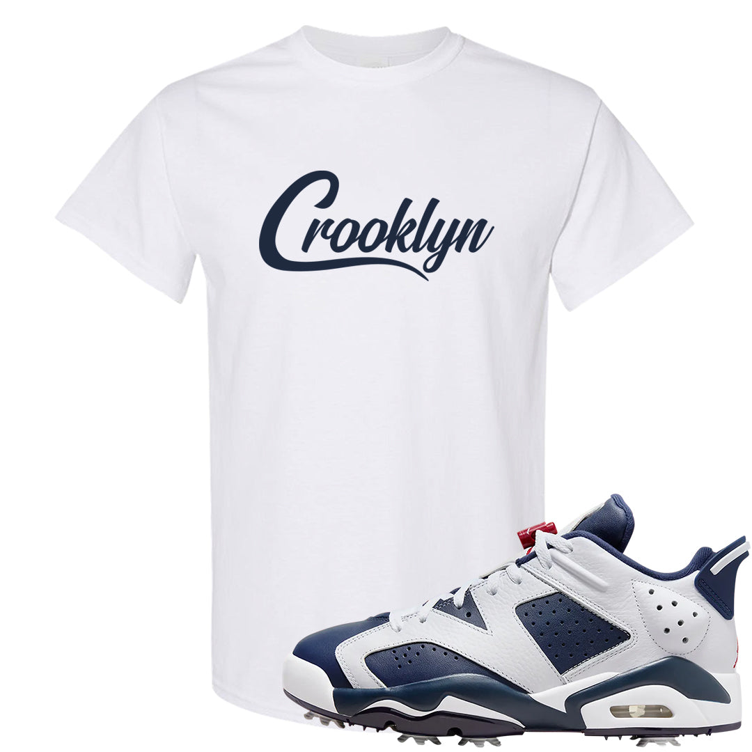 Golf Olympic Low 6s T Shirt | Crooklyn, White