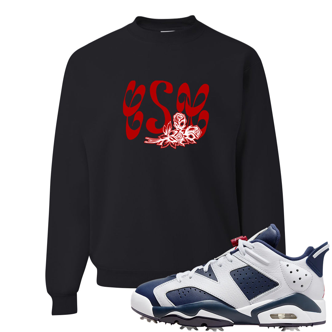 Golf Olympic Low 6s Crewneck Sweatshirt | Certified Sneakerhead, Black