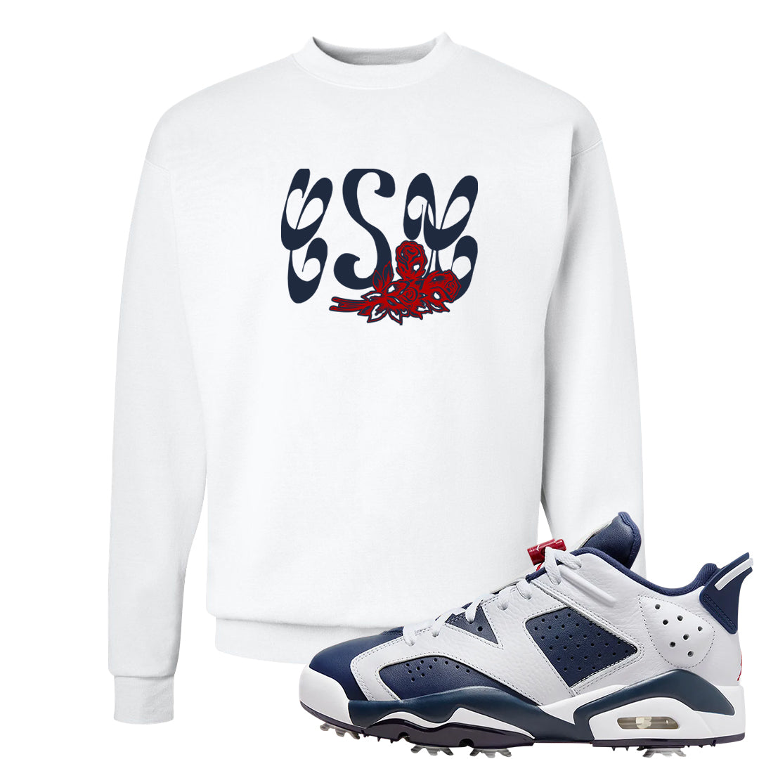 Golf Olympic Low 6s Crewneck Sweatshirt | Certified Sneakerhead, White