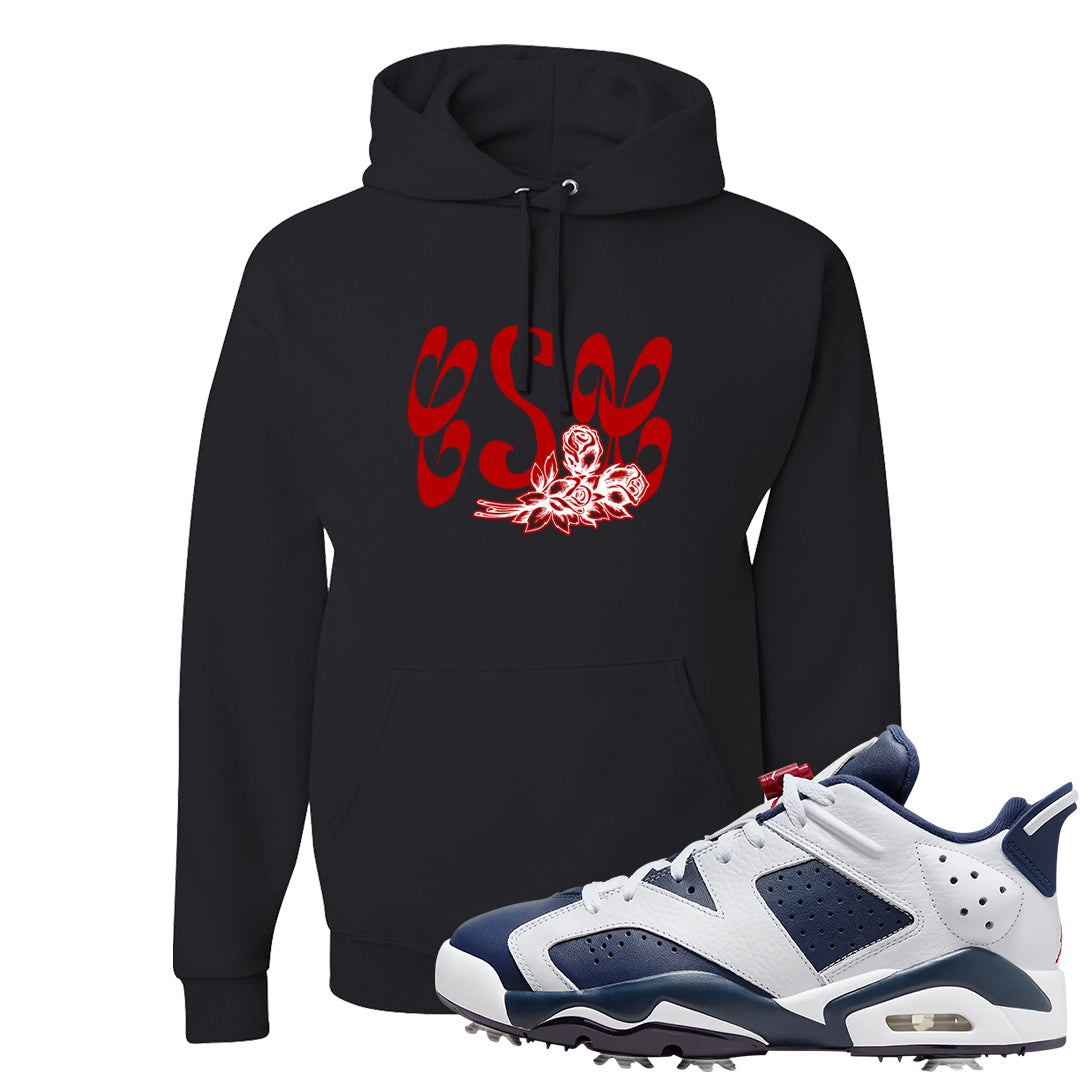 Golf Olympic Low 6s Hoodie | Certified Sneakerhead, Black