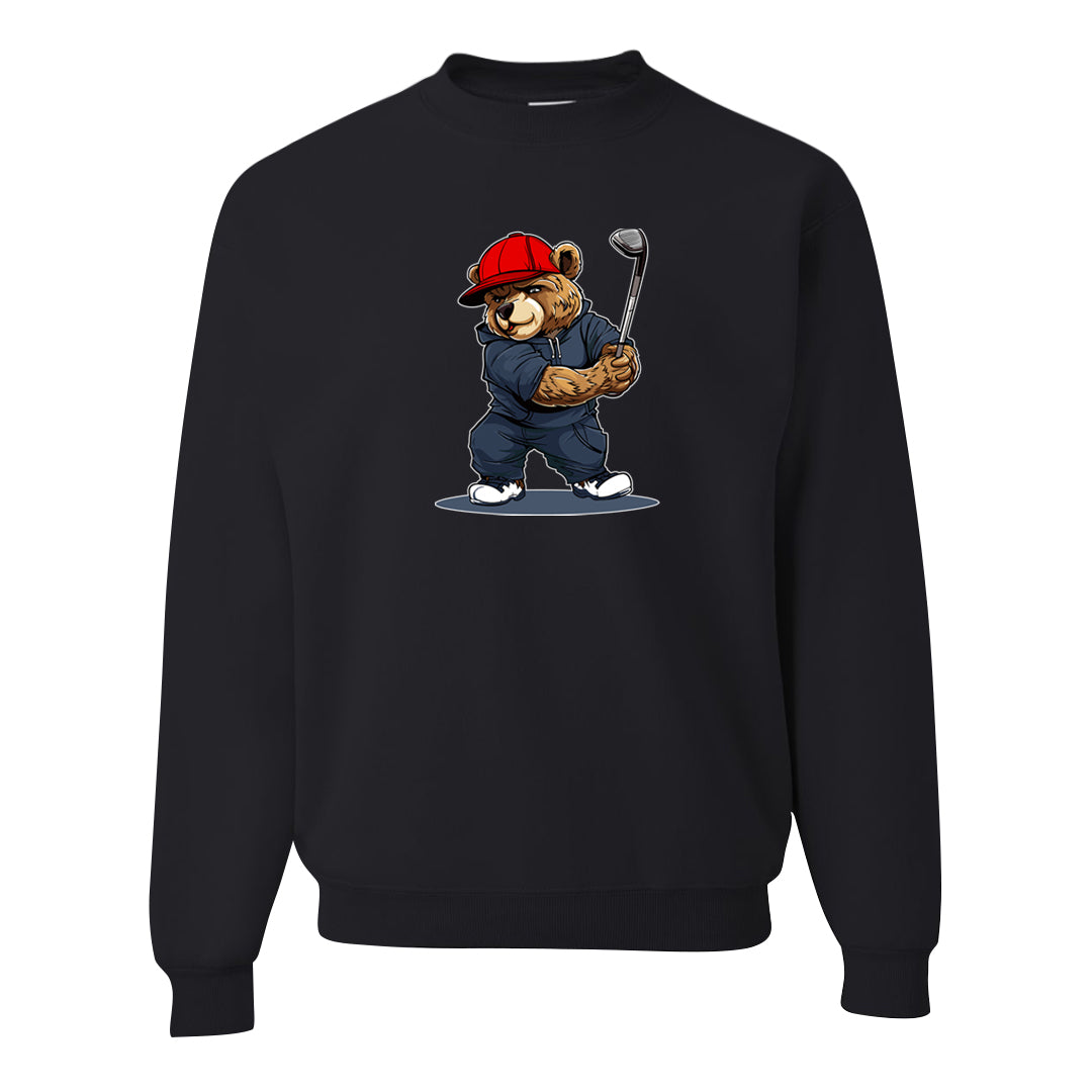 Golf Olympic Low 6s Crewneck Sweatshirt | Golf Bear, Black