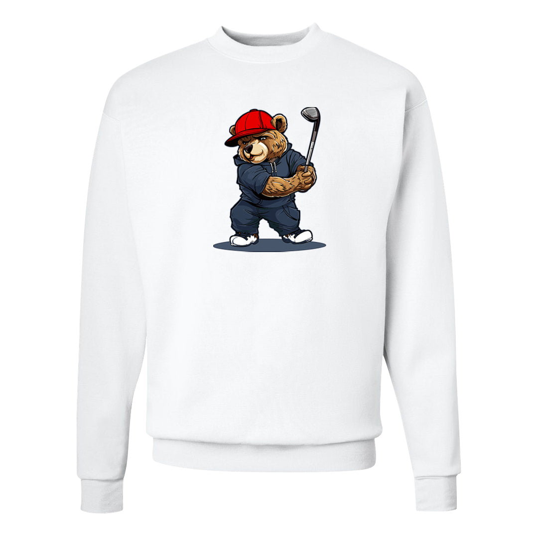 Golf Olympic Low 6s Crewneck Sweatshirt | Golf Bear, White