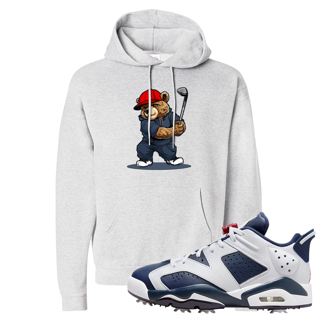 Golf Olympic Low 6s Hoodie | Golf Bear, Ash