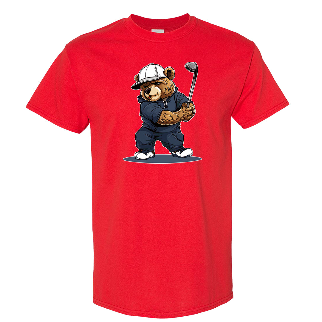 Golf Olympic Low 6s T Shirt | Golf Bear, Red