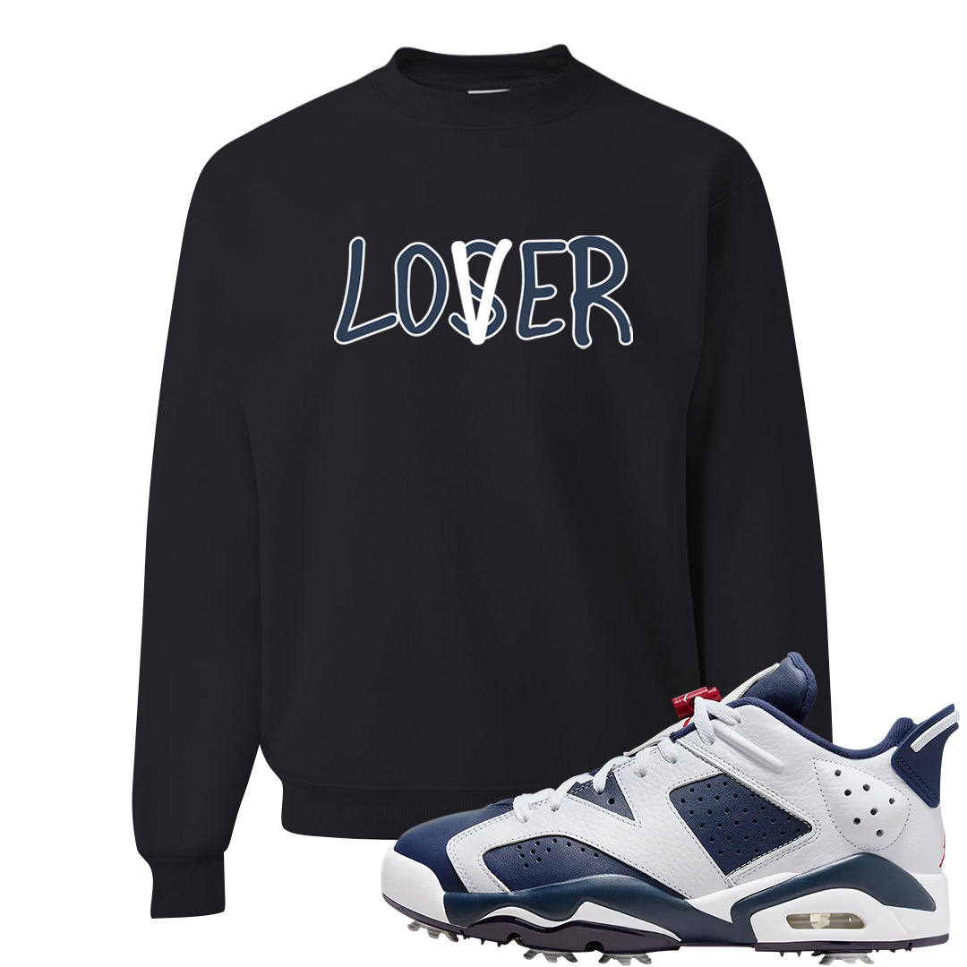 Golf Olympic Low 6s Crewneck Sweatshirt | Lover, Black