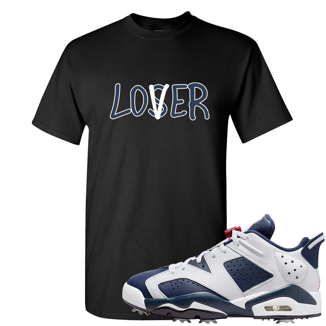 Golf Olympic Low 6s T Shirt | Lover, Black
