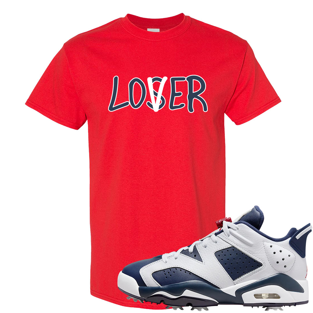Golf Olympic Low 6s T Shirt | Lover, Red