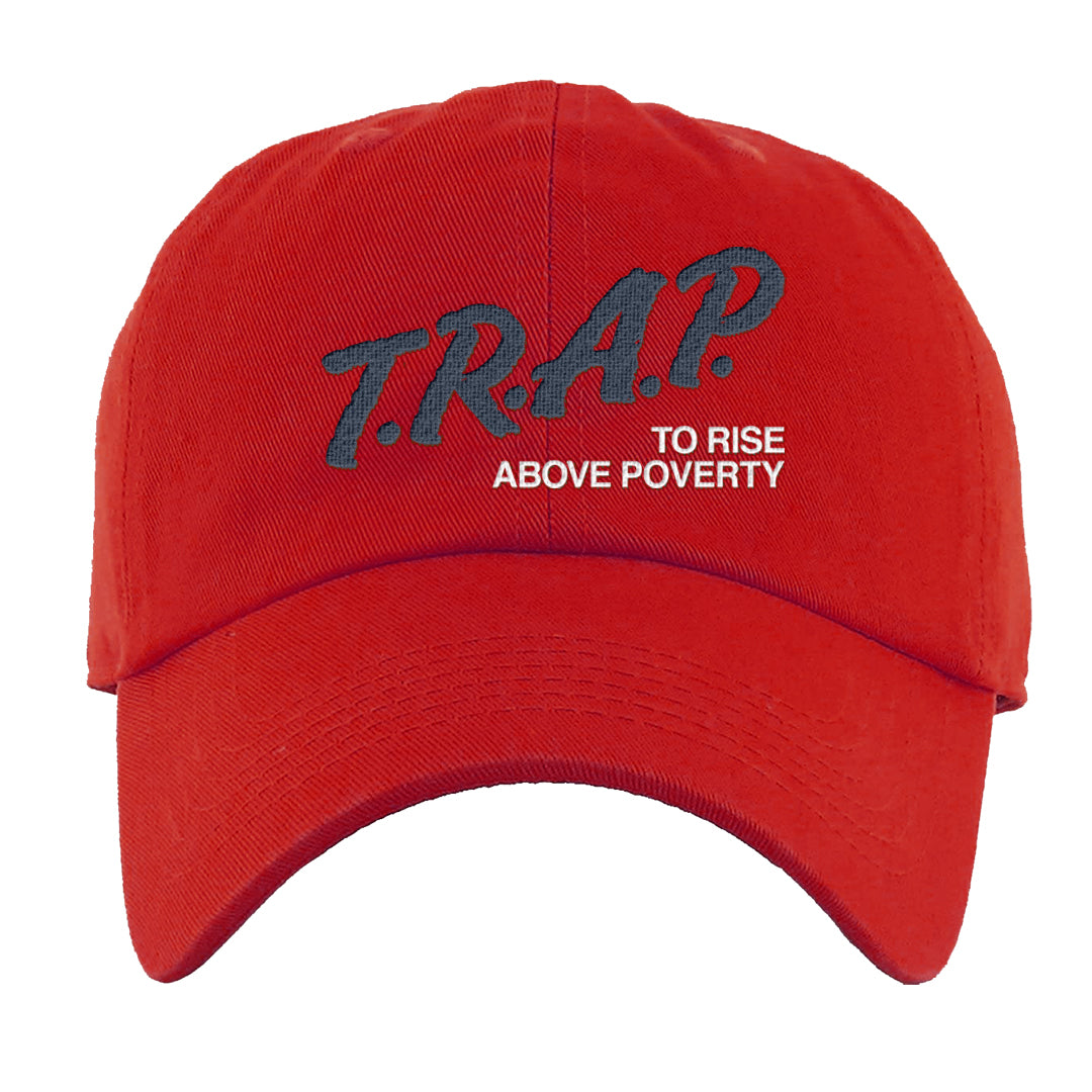 Golf Olympic Low 6s Dad Hat | Trap To Rise Above Poverty, Red