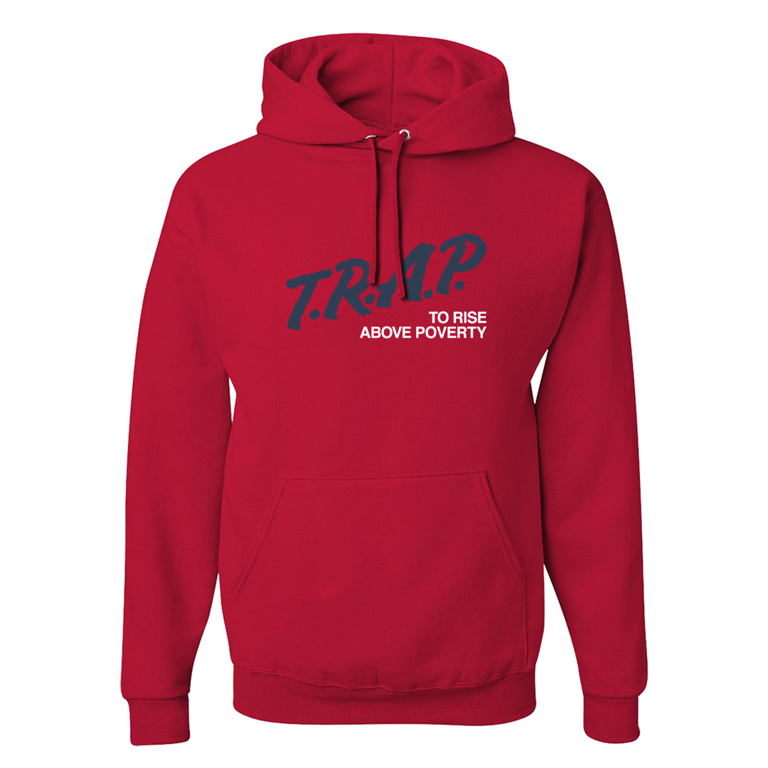 Golf Olympic Low 6s Hoodie | Trap To Rise Above Poverty, Red