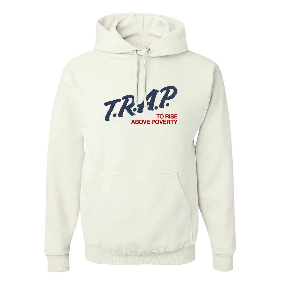 Golf Olympic Low 6s Hoodie | Trap To Rise Above Poverty, White