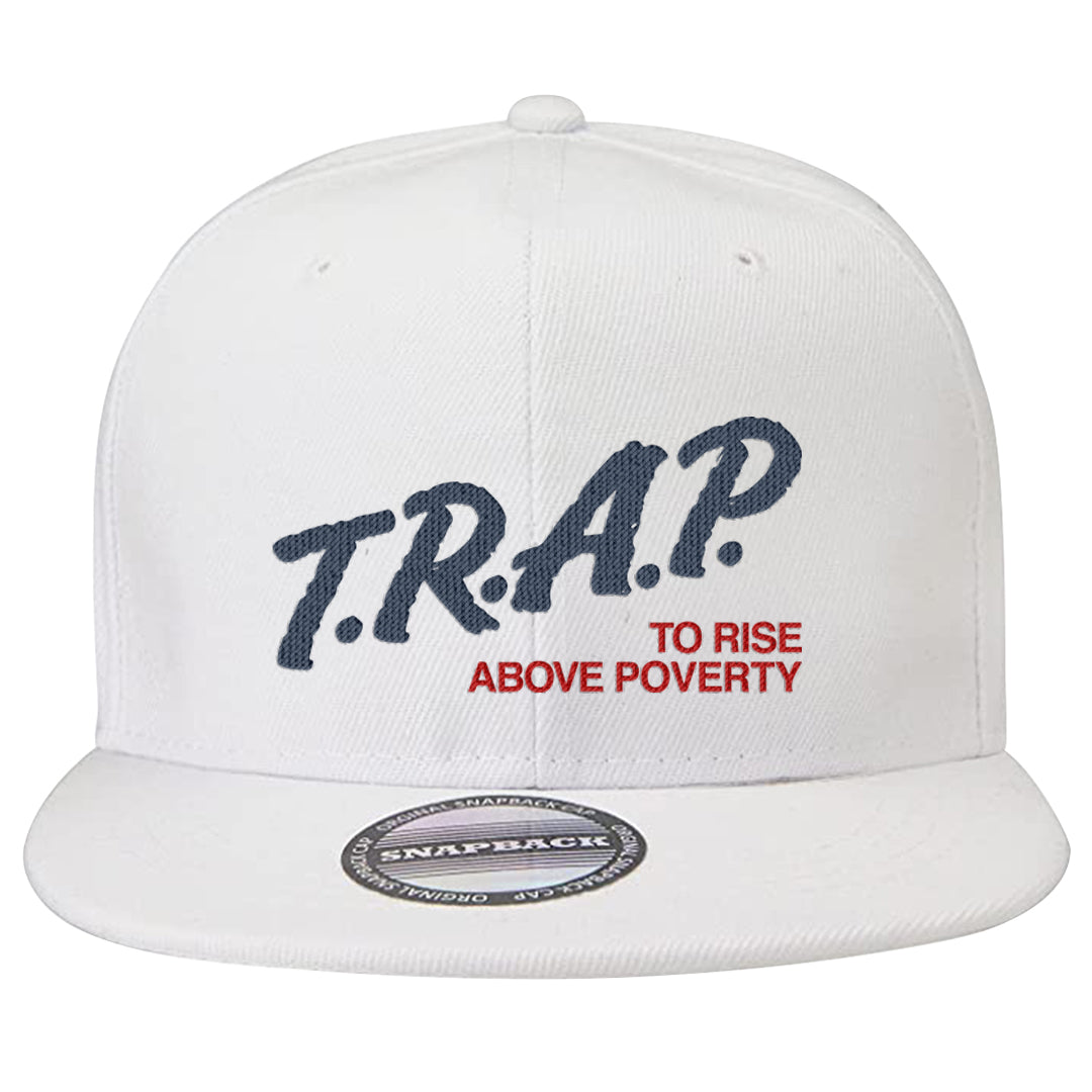 Golf Olympic Low 6s Snapback Hat | Trap To Rise Above Poverty, White