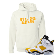 Yellow Ochre 6s Hoodie | All Good Baby, White