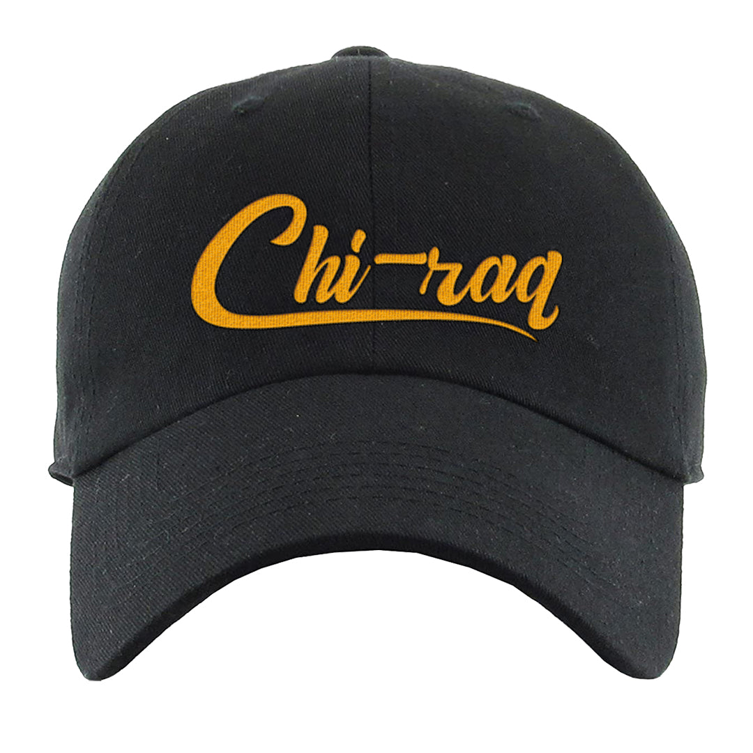 Yellow Ochre 6s Dad Hat | Chiraq, Black