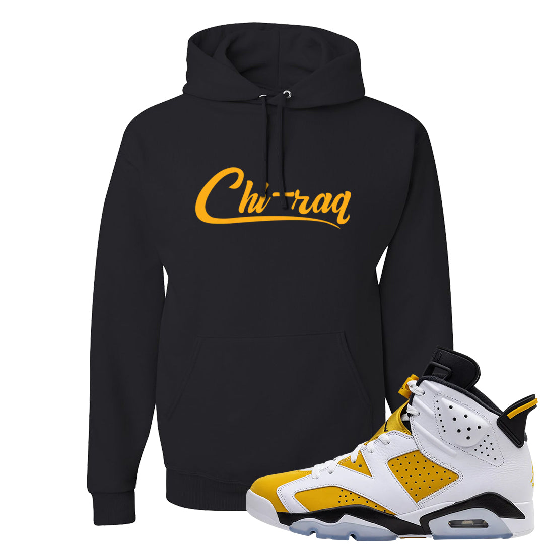 Yellow Ochre 6s Hoodie | Chiraq, Black