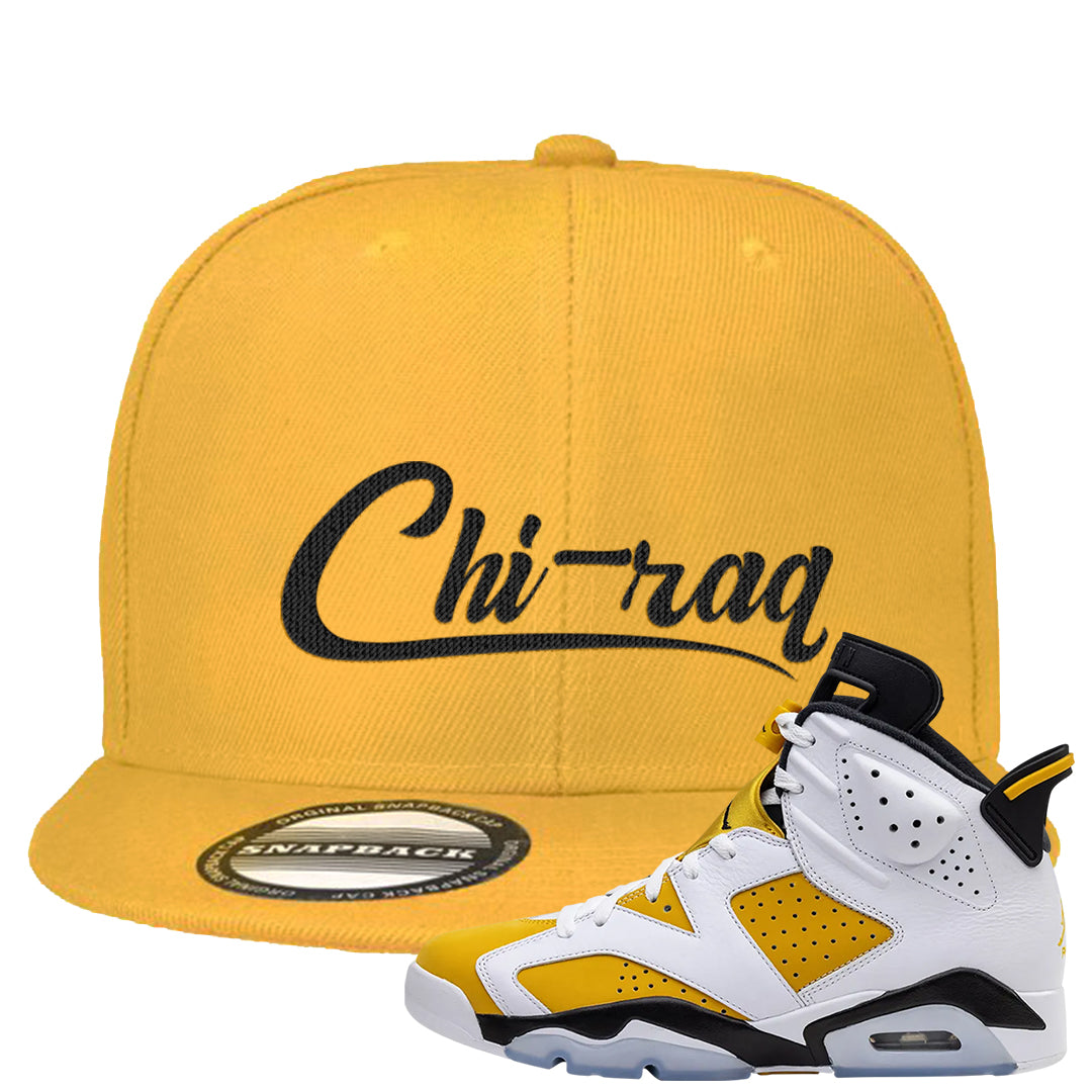 Yellow Ochre 6s Snapback Hat | Chiraq, Gold