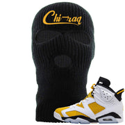 Yellow Ochre 6s Ski Mask | Chiraq, Black