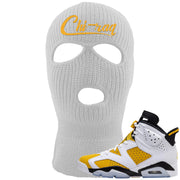 Yellow Ochre 6s Ski Mask | Chiraq, White