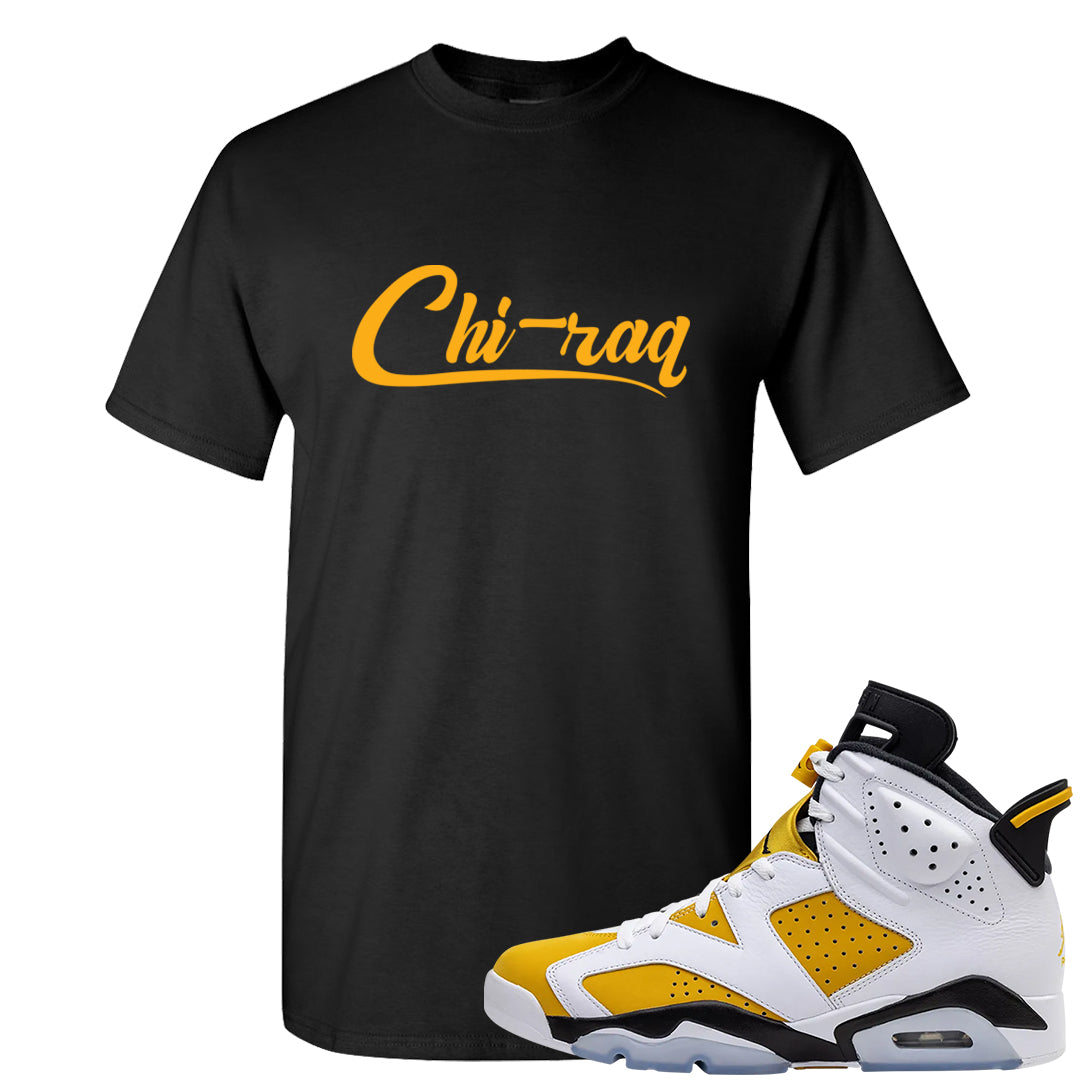 Yellow Ochre 6s T Shirt | Chiraq, Black