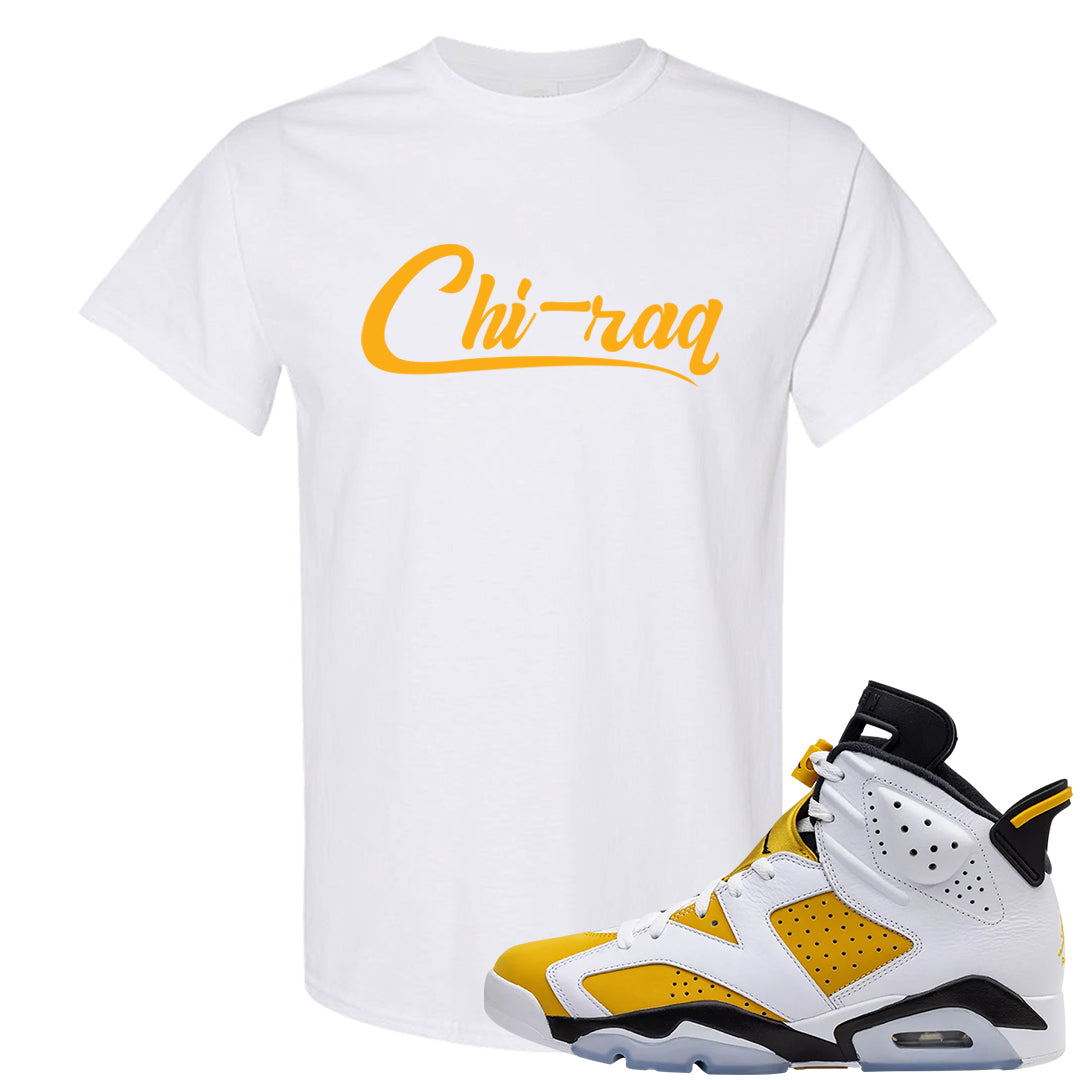 Yellow Ochre 6s T Shirt | Chiraq, White