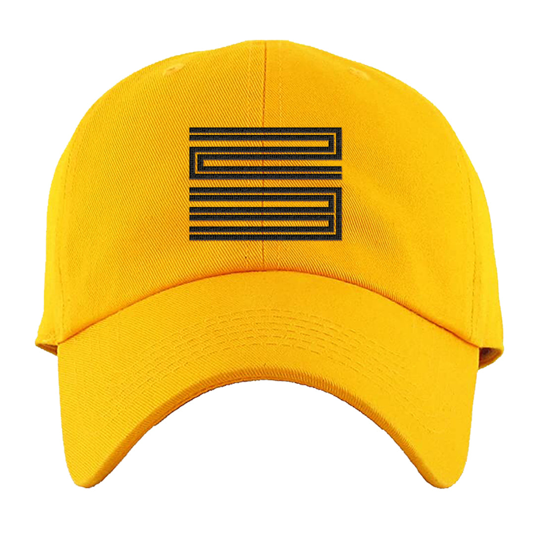 Yellow Ochre 6s Dad Hat | Double Line 23, Gold
