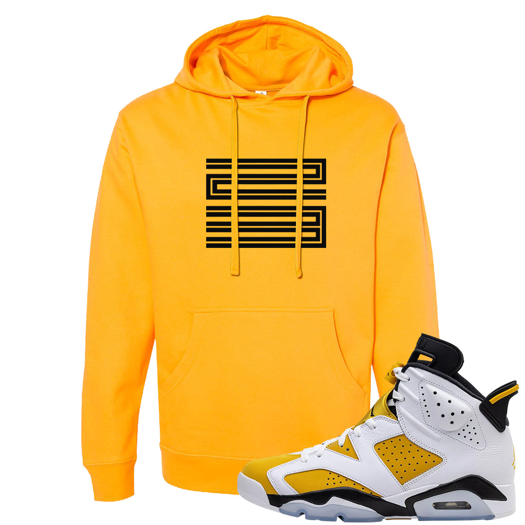 Yellow Ochre 6s Hoodie | Double Line 23, Gold