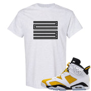 Yellow Ochre 6s T Shirt | Double Line 23, Ash