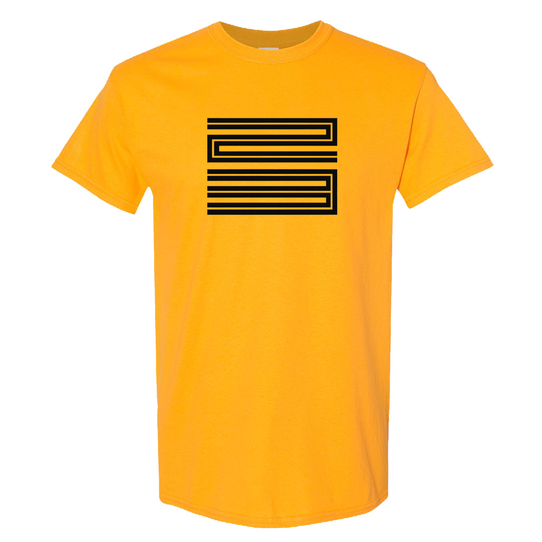Yellow Ochre 6s T Shirt | Double Line 23, Gold