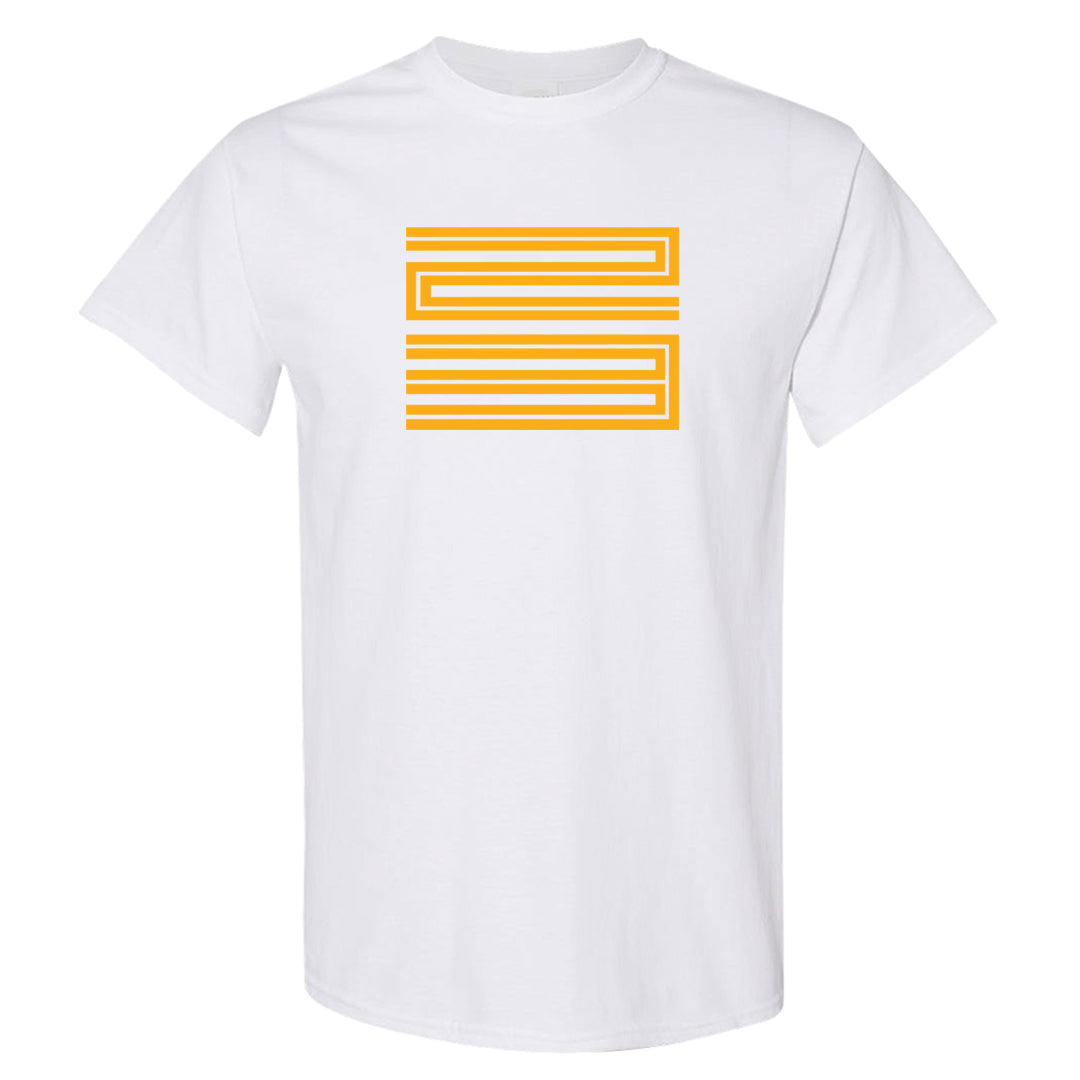 Yellow Ochre 6s T Shirt | Double Line 23, White