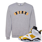 Yellow Ochre 6s Crewneck Sweatshirt | Dedicated, Ash