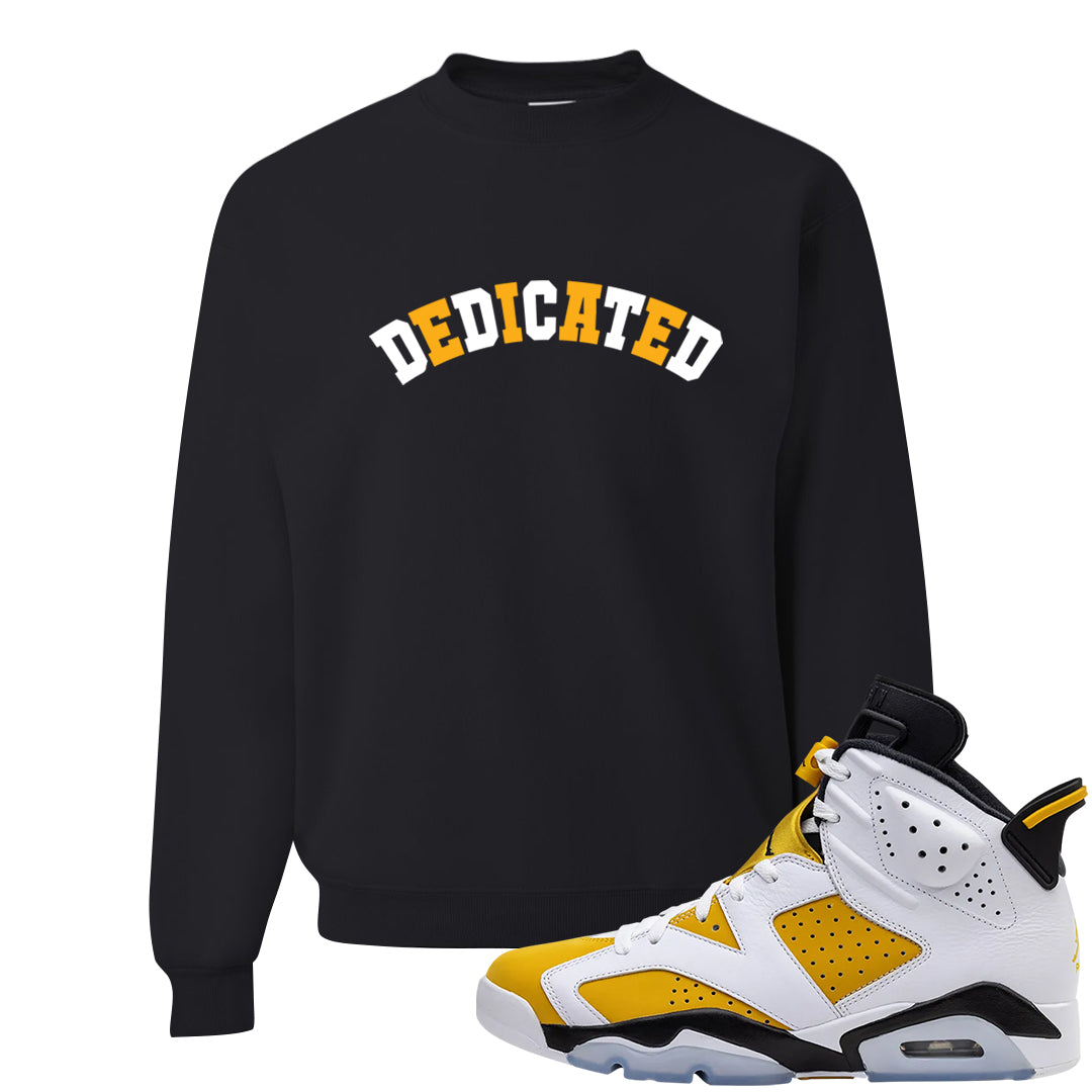 Yellow Ochre 6s Crewneck Sweatshirt | Dedicated, Black