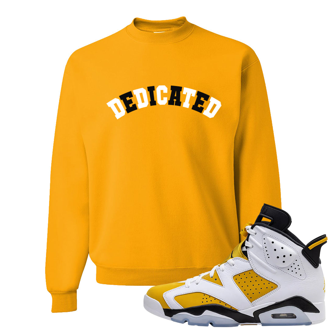 Yellow Ochre 6s Crewneck Sweatshirt | Dedicated, Gold