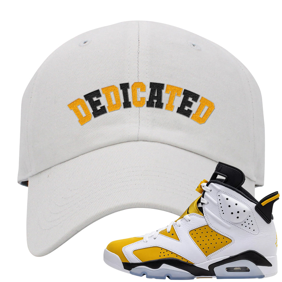 Yellow Ochre 6s Dad Hat | Dedicated, White