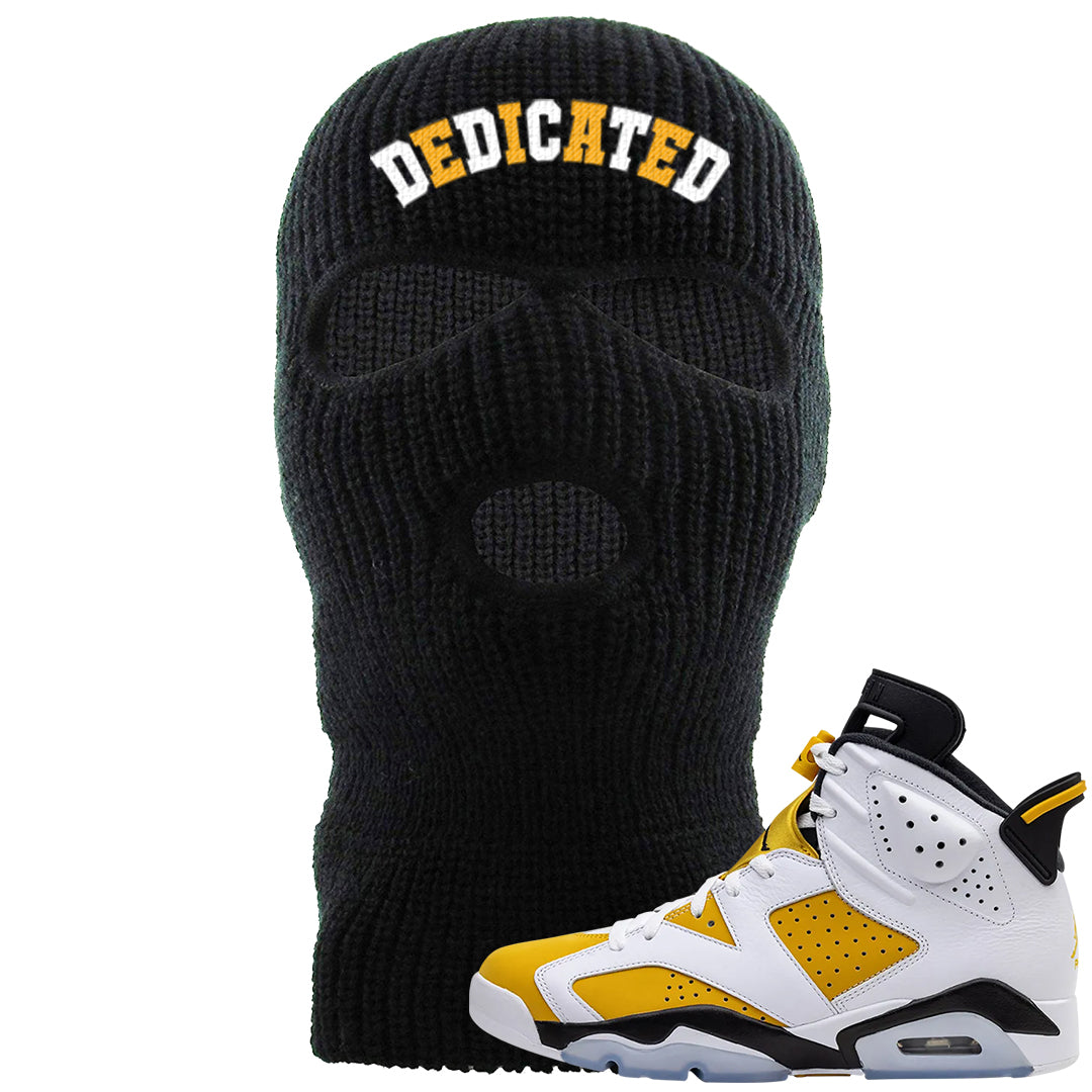 Yellow Ochre 6s Ski Mask | Dedicated, Black