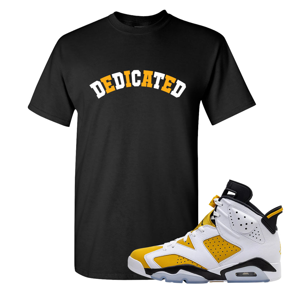 Yellow Ochre 6s T Shirt | Dedicated, Black
