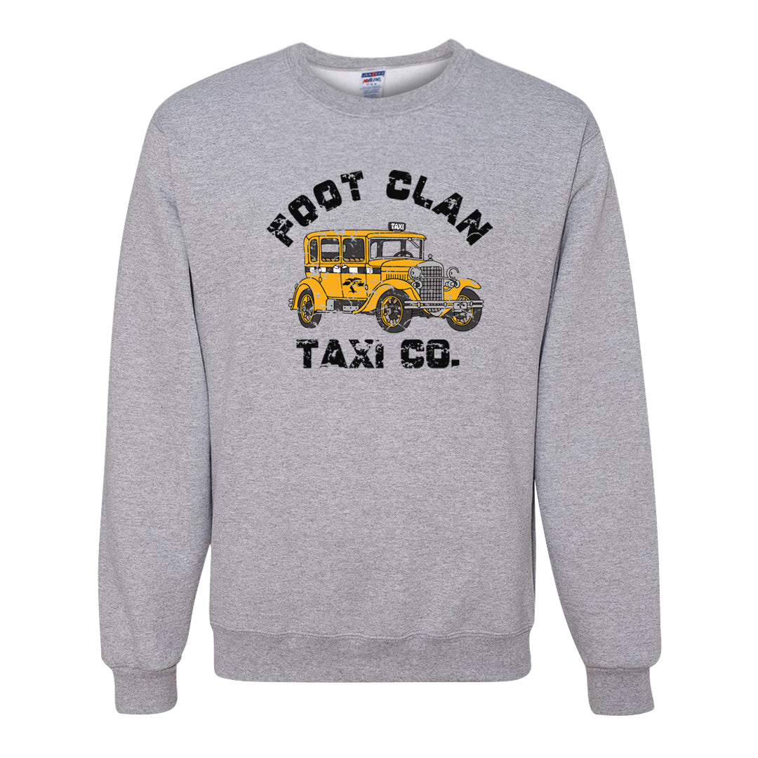 Yellow Ochre 6s Crewneck Sweatshirt | Foot Clan Taxi Co., Ash