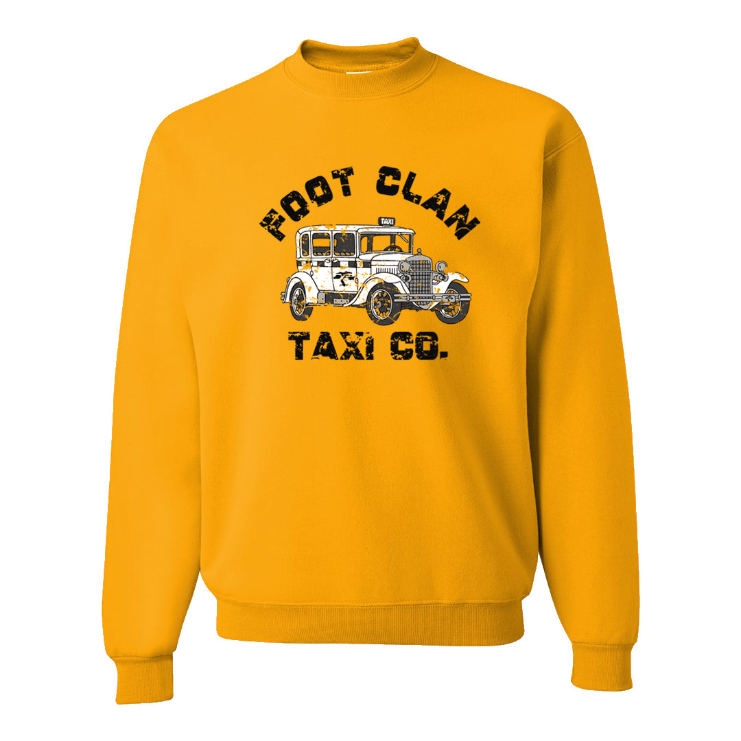 Yellow Ochre 6s Crewneck Sweatshirt | Foot Clan Taxi Co., Gold