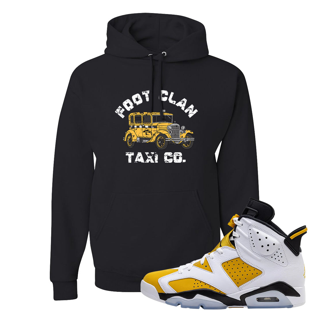 Yellow Ochre 6s Hoodie | Foot Clan Taxi Co., Black