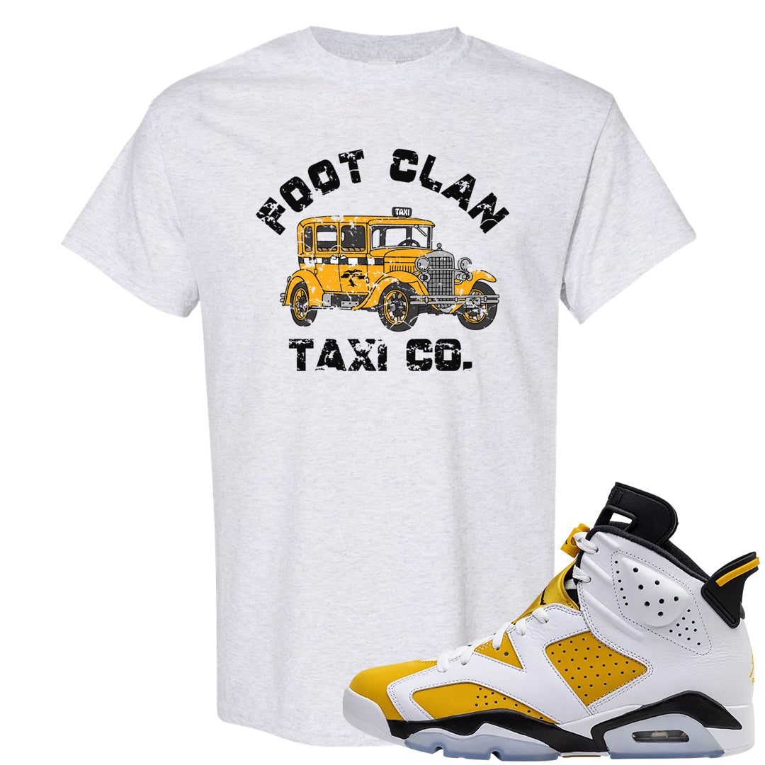 Yellow Ochre 6s T Shirt | Foot Clan Taxi Co., Ash