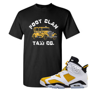 Yellow Ochre 6s T Shirt | Foot Clan Taxi Co., Black