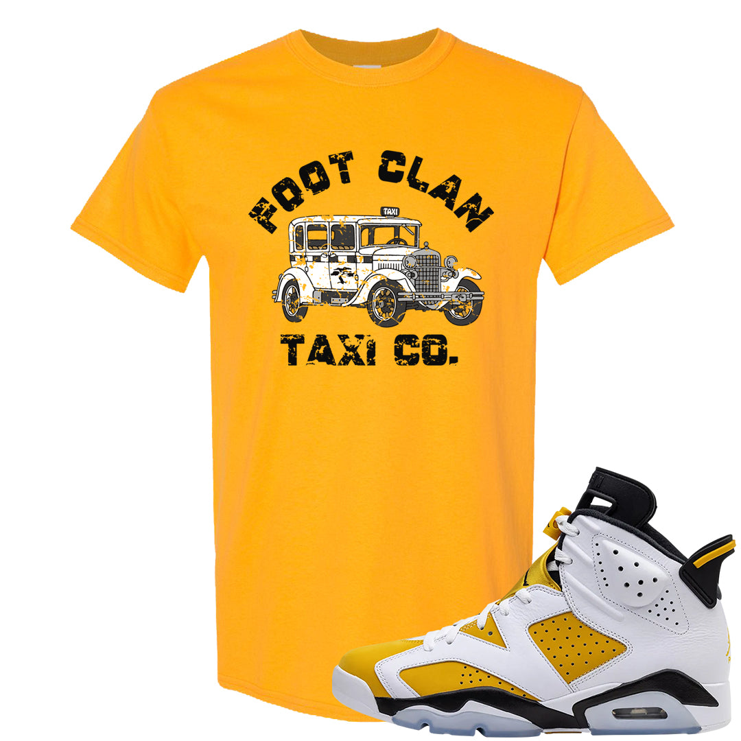 Yellow Ochre 6s T Shirt | Foot Clan Taxi Co., Gold